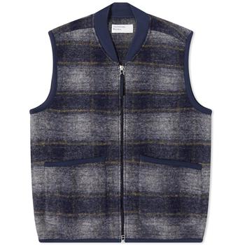 推荐Universal Works Check Wool Fleece Zip Waistcoat商品