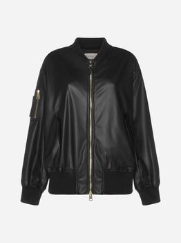 推荐Bardana faux leather bomber jacket商品