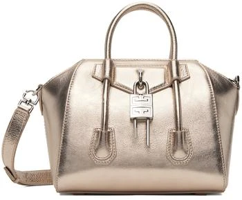 Givenchy | Gold Mini Antigona Lock Bag 