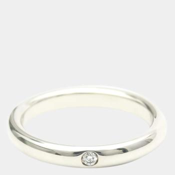 [二手商品] Tiffany & Co. | Tiffany & Co. Elsa Peretti 18K Sterling Silver Diamond Ring EU 48商品图片,