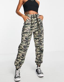 product Miss Selfridge high waisted jeans in camo image