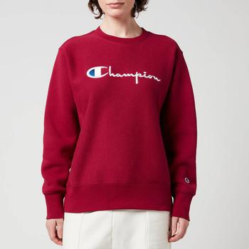 CHAMPION | Champion Women's Large Logo Crewneck Sweatshirt - Burgundy商品图片,4折