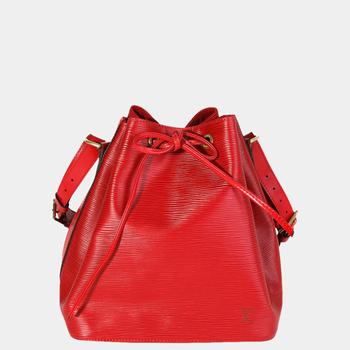 推荐Louis Vuitton Red Epi Leather Petit Noé Bag商品