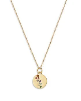 Moon & Meadow | Multicolor Gemstone Disc Pendant Necklace in 14K Yellow Gold,商家Bloomingdale's,价格¥5124
