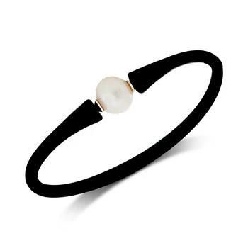 Effy | EFFY® Cultured White Freshwater Pearl (11mm) Black Silicone Bracelet,商家Macy's,价格¥354