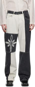 推荐SSENSE 独家发售黑色 & 白色 Flower 牛仔裤商品