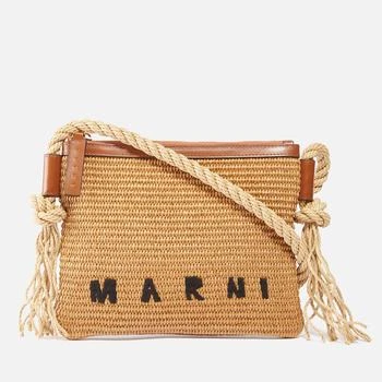 Marni | Marni Marcel Raffia and Leather Crossbody Bag 