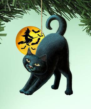 商品Designocracy | Designocracy Spooky Halloween Cat Wood Ornaments Set of 2 Laura Seeley Pets Decor,商家Premium Outlets,价格¥186图片