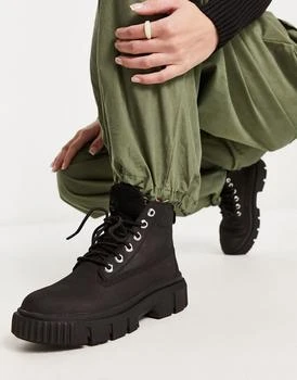 推荐Timberland greyfield boots in black nubuck leather商品