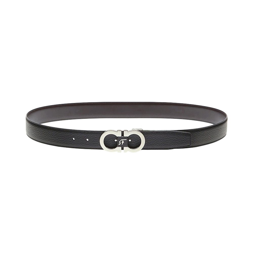 牛皮菲拉格慕皮带, Salvatore Ferragamo | SALVATORE FERRAGAMO 男士黑色牛皮双面可调节腰带 67-0051-745866【包装随机，部分无包装盒】商品图片 独家减免邮费