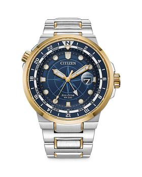 Citizen | Eco-Drive Endeavor Two-tone Stainless Steel Watch, 44mm商品图片,9折, 满$100享8.5折, 独家减免邮费, 满折