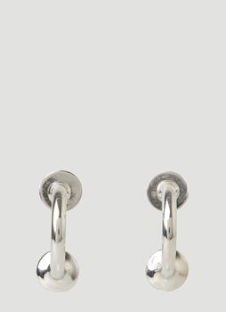 Gucci | Logo Engraved Earrings in Silver商品图片,
