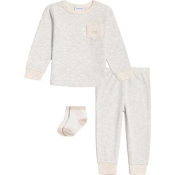 Calvin Klein | Baby Girls Color Blocked T Shirt, Pants and Socks, 3 Piece Set 6折