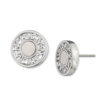 Givenchy | Silver-Tone Logo Embossed Coin Stud Earrings,商家Macy's,价格¥180