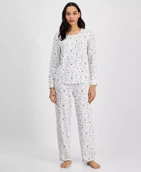 Charter Club | Women's 2-Pc. Printed Long-Sleeve Packaged Pajamas Set, Created for Macy's,商家Macy's,价格¥177