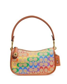 coach swinger, Coach | Swinger Small Rainbow Signature Shoulder Bag商品图片 7折