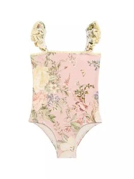 Zimmermann | Little Girl's & Girl's Waverly Trim One-Piece Swimsuit,商家Saks Fifth Avenue,价格¥976