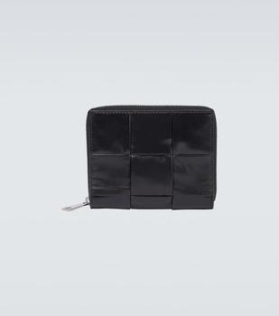 Bottega Veneta | 编织拉链皮革钱包商品图片,