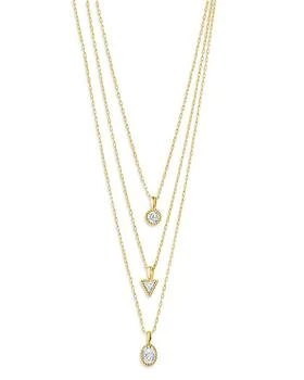 Sterling Forever | Julie Layered Pendant Necklace, 18-20" 满$100减$25, 满减