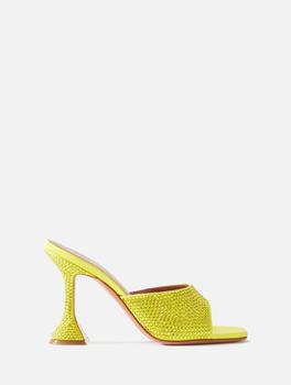 amina muaddi, Amina Muaddi | Lupita Crystal Satin Mule 95mm商品图片 独家减免邮费