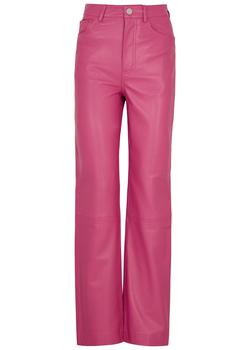 推荐Lynn hot pink leather trousers商品