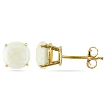 商品Amour | Opal Stud Earrings In 10K Yellow Gold,商家Jomashop,价格¥637图片