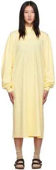 Essentials | Yellow Long Sleeve Midi Dress 4.4折