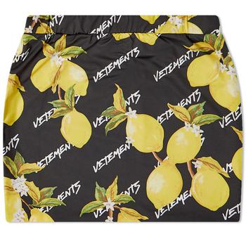 推荐VETEMENTS Lemon Monogram Mini Skirt商品