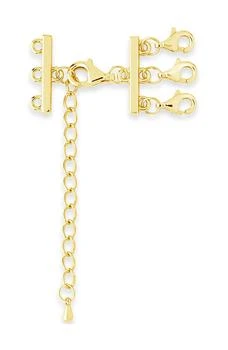 Sterling Forever | 14K Gold Plated Sterling Silver Triple Layer Necklace Spacer,商家Nordstrom Rack,价格¥297