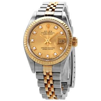 劳力士女表价格, [二手商品] Rolex | Pre-owned Rolex Datejust Champagne Dial Jubilee Bracelet Ladies 26MM Watch 69173CDJ商品图片 5折