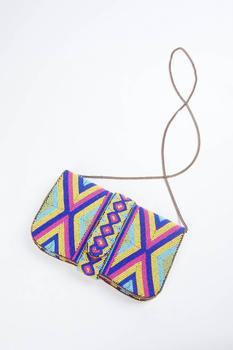 推荐Heera Handmade Beaded Shoulder Clutch Bag In Multi商品