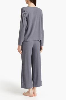 商品DKNY | Cropped ribbed jersey pajama set,商家THE OUTNET US,价格¥326图片