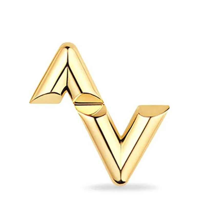 Louis Vuitton | 【预售3-7天】路易威登Volt系列18K金黄金徽标字母组合造型单只耳钉Q06127,商家IWCOCO,价格¥8425