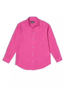 Desmond & Dempsey | Linen Button-Front Lounge Shirt 满$250享8.5折, 满折