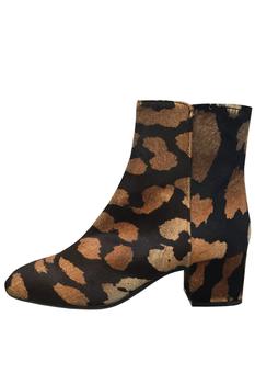 AGL | AGL Women's D142502 Leopard Print Low Heel Brown Ankle Boot商品图片,2.9折, 满$175享9折, 满折
