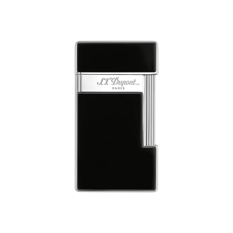 ST Dupont | 【现货】男女通用亮黑色漆面金属镀铬轻薄款防风打火机 028001,商家VP FRANCE,价格¥2088