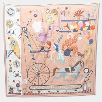 推荐Hermes Multicolor Tea for Two Printed Silk Square Scarf商品