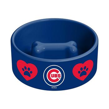 商品Chicago Cubs Team Color Pet Bowl with Bone图片