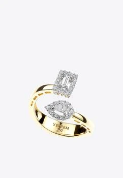 Yeprem | Golden Strada Stackable Diamond Ring in 18-karat Yellow and White Gold,商家Thahab,价格¥25609