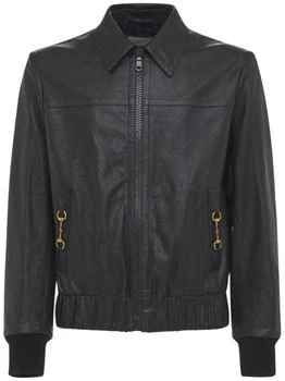 Gucci | Leather Bomber Jacket,�商家LUISAVIAROMA,价格¥28800