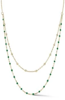 Ember Fine Jewelry | Enamel Layered Chain Necklace,商家Nordstrom Rack,价格¥2644