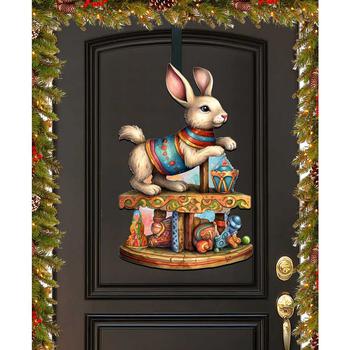商品Designocracy | Carousel with Toys Christmas Wooden Door Decor Wall Decor G. DeBrekht,商家Macy's,价格¥1130图片