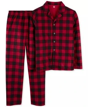 Carter's | Adult Buffalo-Check Fleece Coat-Style Pajamas, 2 Piece Set,商家Macy's,价格¥198