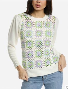 Design History | Crochet Pull Over In White Combo商品图片,5.7折