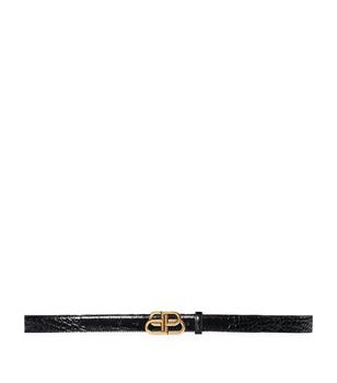 巴黎世家皮带北京, Balenciaga | Leather BB Logo Thin Belt商品图片 
