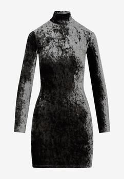 商品Balenciaga | High-Neck Velvet Mini Dress with Gloves,商家Thahab,价格¥7835图片