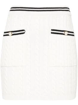 推荐ALESSANDRA RICH - Cable Knitted Mini Skirt商品