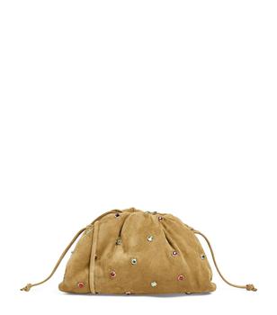 推荐Mini Embellished Suede Pouch Clutch Bag商品
