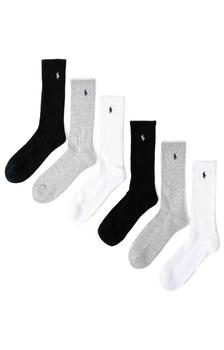 推荐(821480PKZ2) Sport Crew Socks 6 Pack - Grey Assorted商品