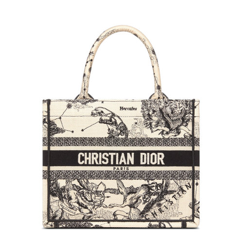 迪奥托特包, Dior | 【包税】DIOR/迪奥 22春夏新款BOOK系列 女士小号奶白色织物星座茹伊印花刺绣单肩手提托特包M1265ZRHZ_M941商品图片 8折×额外9.5折, 包邮包税, 额外九五折